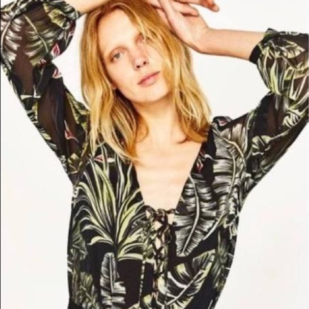 Zara tropical chic Body suit